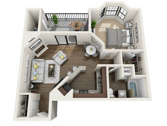 Windjammer: 1BR 1BA/730 SF
